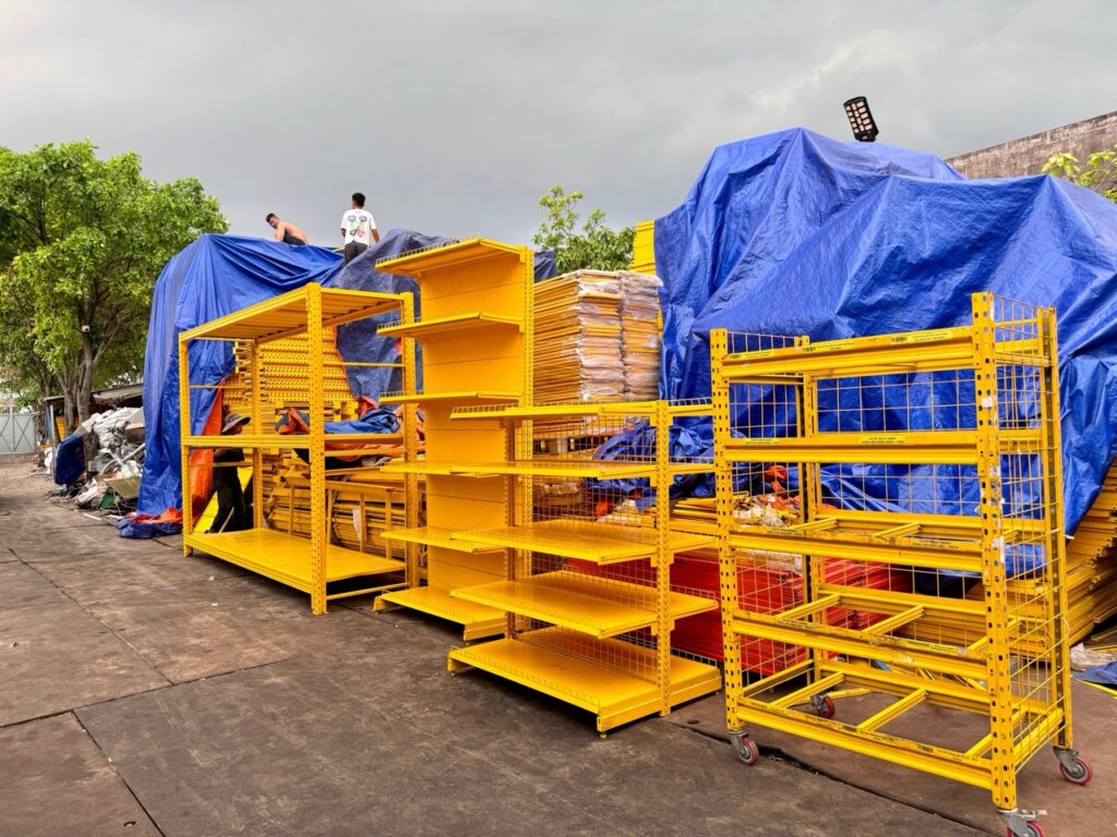 Thanh lý kệ trung tải, kệ kho để hàng, kệ ốp tường, kệ siêu thị tạp hoá tồn kho 1 Thanh Ly Ke Sat Cu